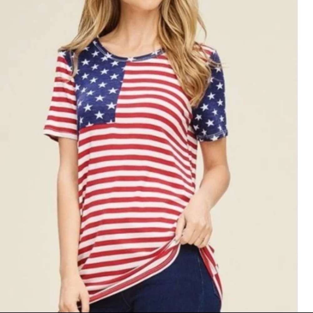 Plus Size Patriotic Top